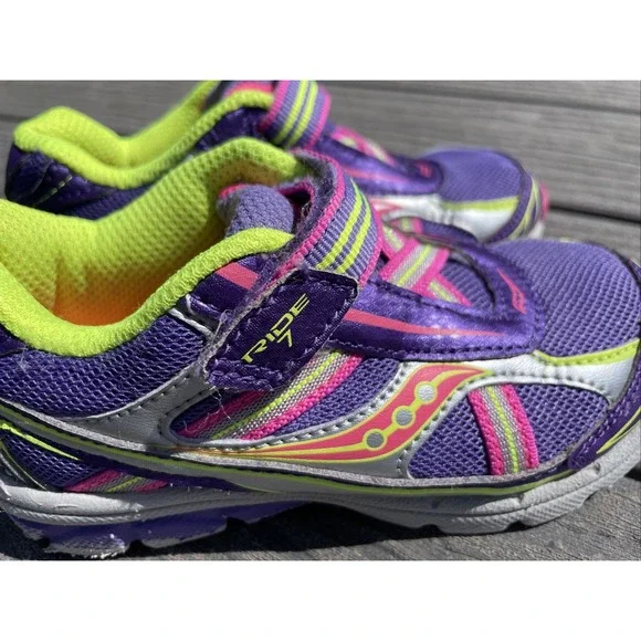 Saucony Sneaker Girls' Baby Ride Shoe (Toddler/Little Kid) * size 9.5 - Picture 3 of 9
